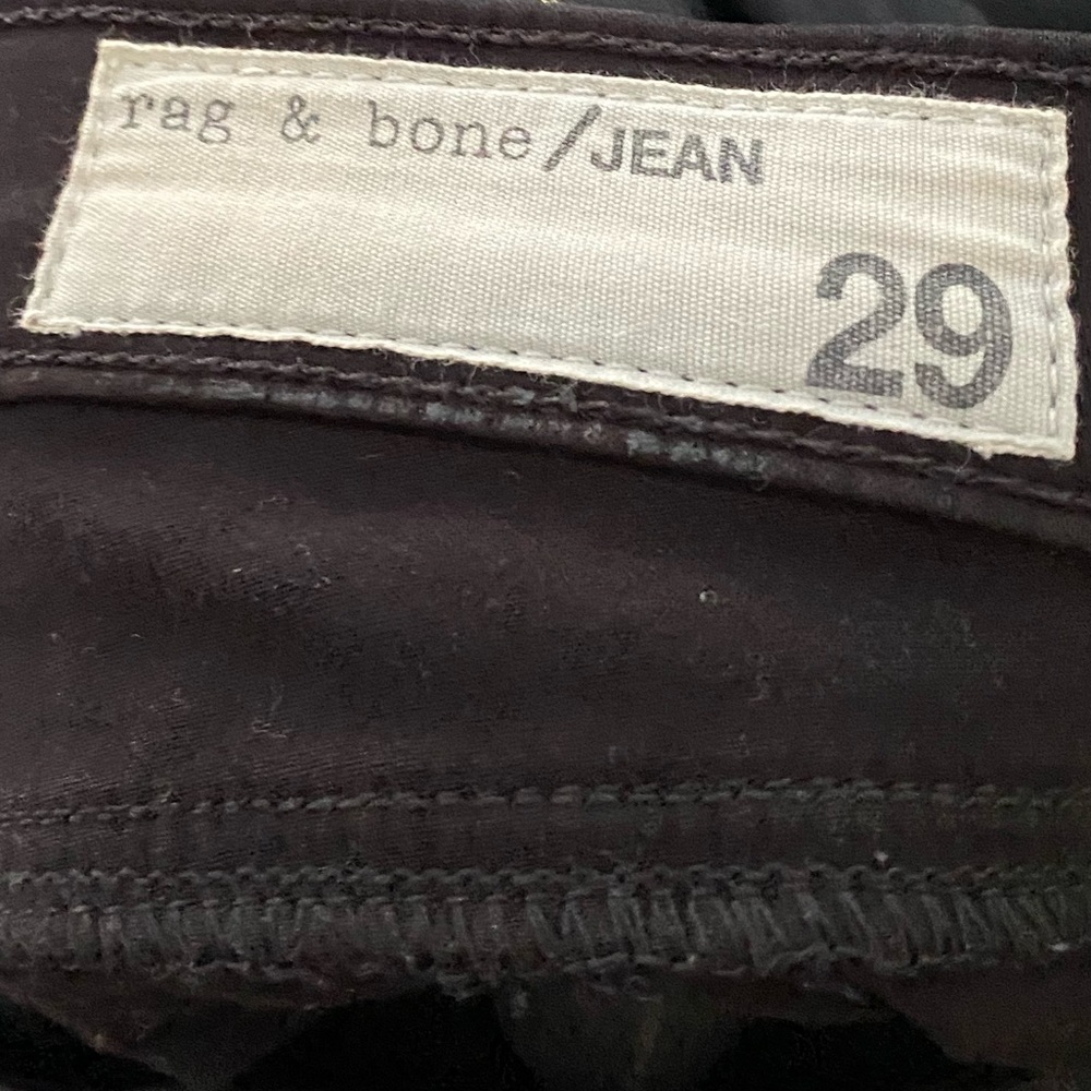 RAG & BONE The Legging in Coated Black - Picture 6 of 7